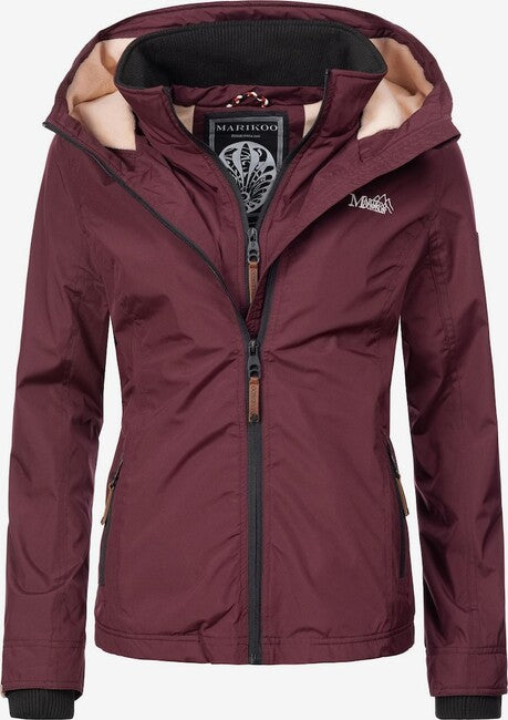 Marikoo Women's Transition Jacket with Hood Erdbeere
