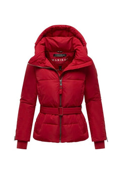 Marikoo Aleyna16 women's winter hooded jacket, deep red