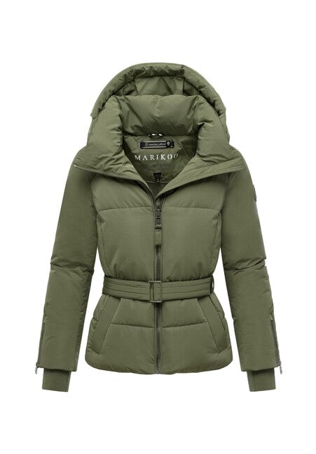 Marikoo Aleyna16 Women's Winter Jacket with Hood, Olive Leaf