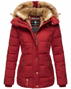 Marikoo Nekoo women's winter hooded jacket, Dark red