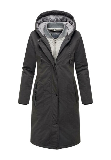 Marikoo Ledalaa Women's Winter Parka with Hood, Black