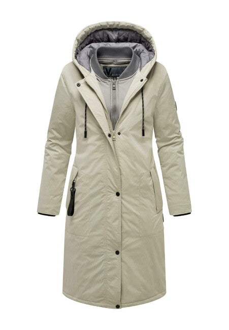 Marikoo Ledalaa Women's Winter Parka with Hood, Pebble Grey