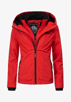 Marikoo ERDBEERE women's transitional jacket with hood, red
