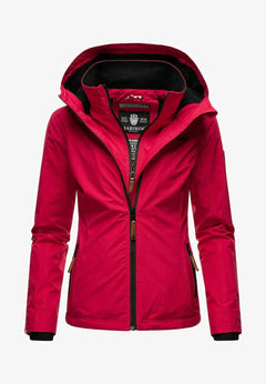 Marikoo ERDBEERE women's transitional jacket with hood, fuchsia