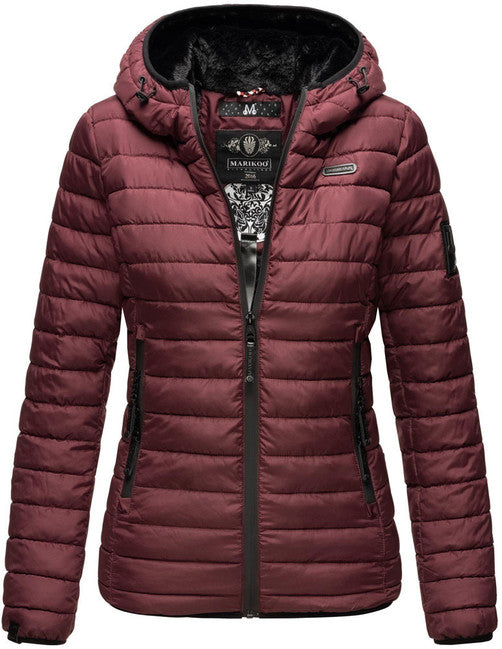 Marikoo JAYLAA women's winter jacket with hood, burgundy