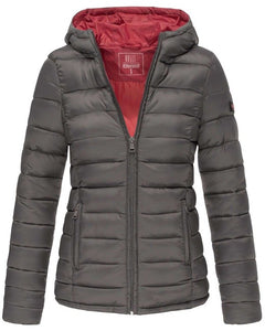 Marikoo Lucy women's transitional jacket with hood, anthracite