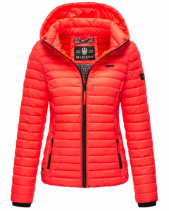 Marikoo Samtpfote ženska prehodna jakna s kapuco, Neon coral