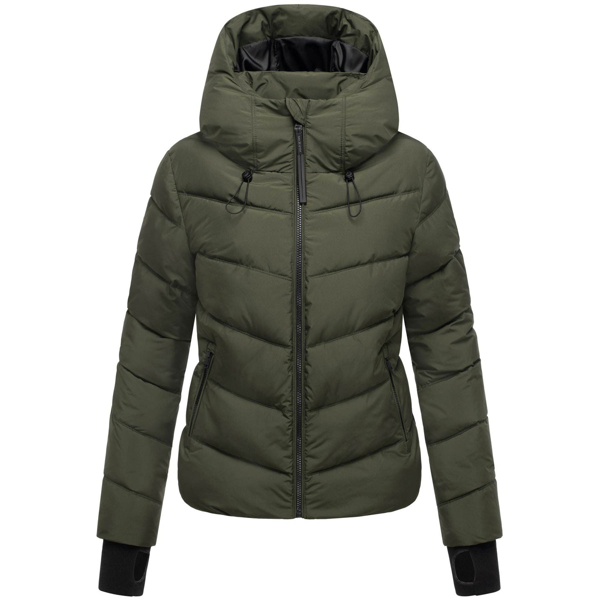 Marikoo Yukanii XVI dámska zimná bunda s kapucňou, Dark olive