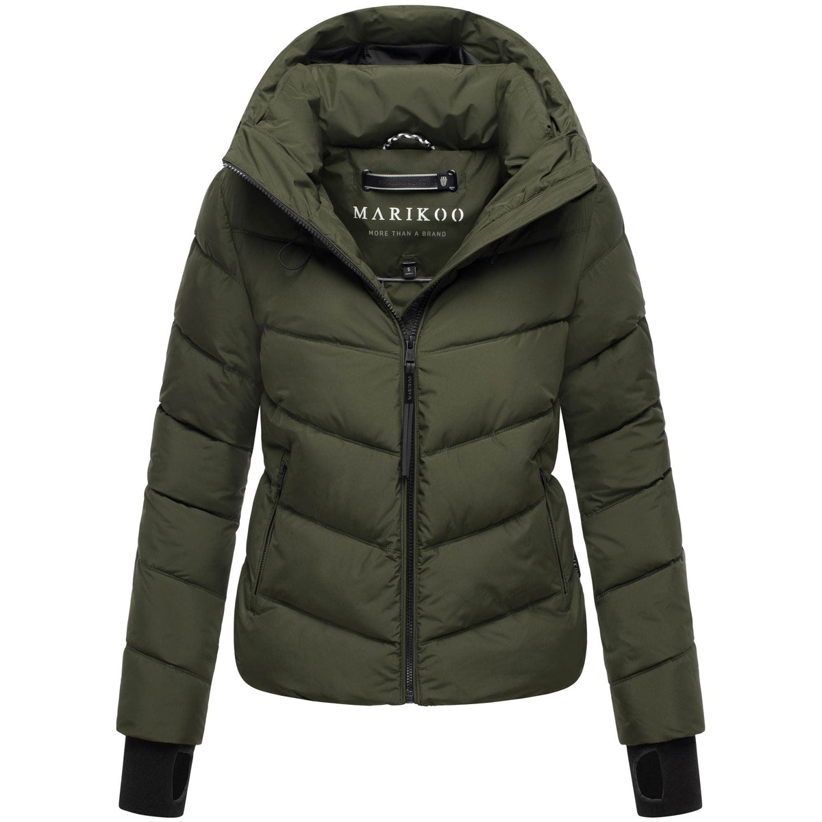 Marikoo Yukanii XVI dámska zimná bunda s kapucňou, Dark olive