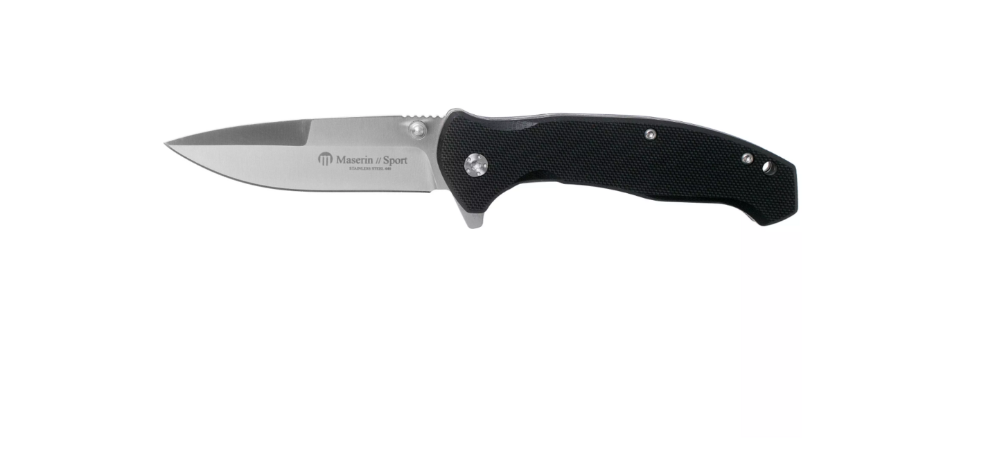 Maserin Sporting Folding Knife 17.5cm G10, Black