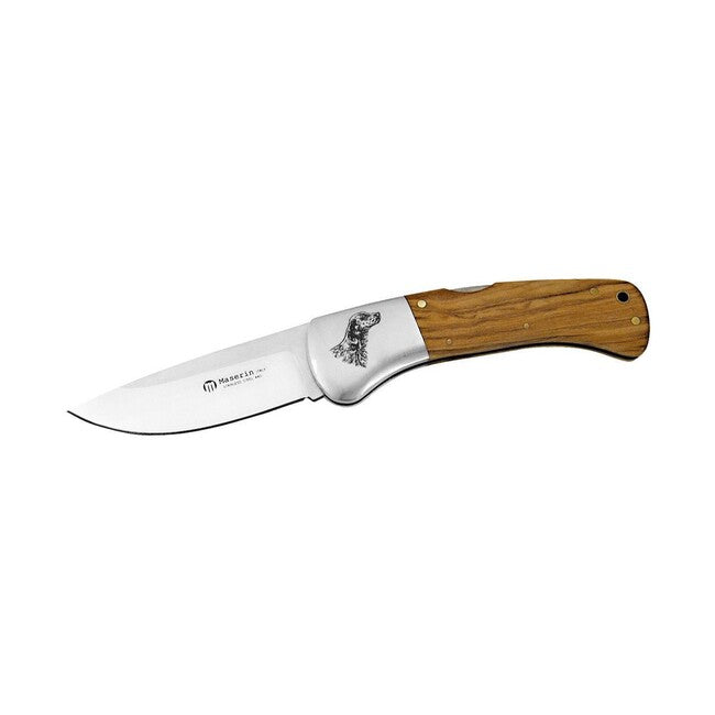 Maserin Sporting Knife 22cm, Wooden Handle with Logo