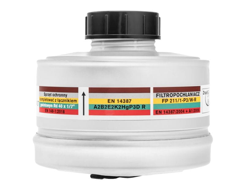 Maskpol Combined Filter FP 211/1-P3/W-R/FF P3 for Gas Mask