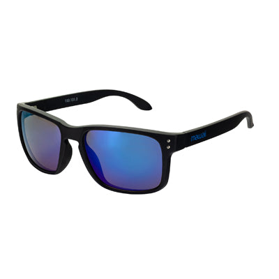 Mawaii Lifestyle Holden Sunglasses, Matte Black-Blue