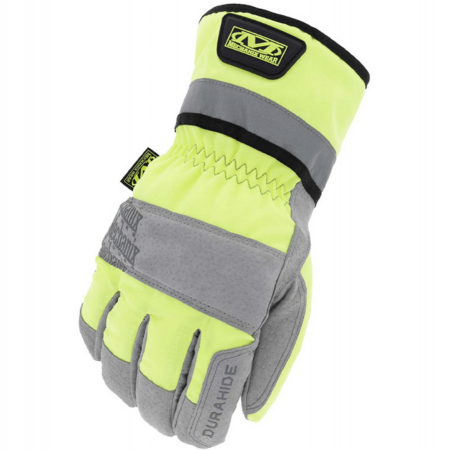 Mechanix ColdWork Gauntlet Hi-Viz Leather Gloves, Yellow