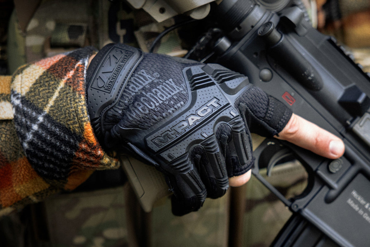 Mechanix M-Pact Impact Gloves Fingerless, Black