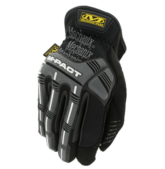Mechanix M-Pact Open Cuff Work Gloves, Black/Grey