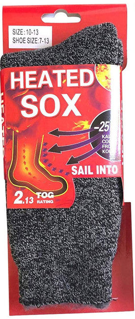 O&T Mega Thermo Thermal Socks 2-Layer 1 Pair, Grey-Black