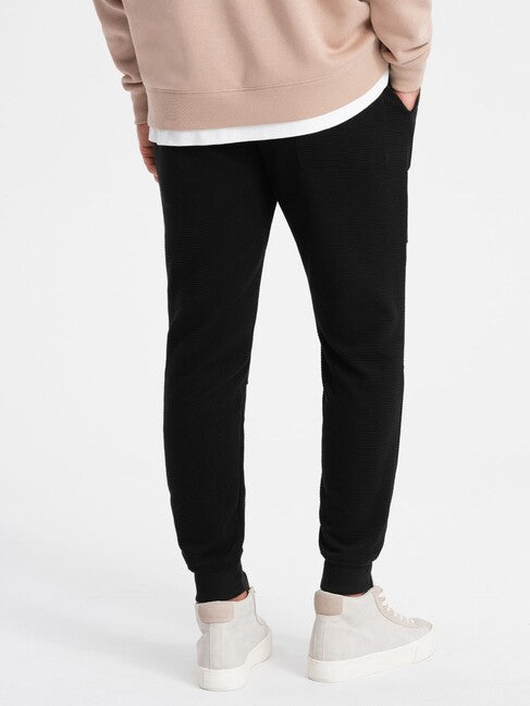 Ombre V1 ανδρικό jogger παντελόνι φόρμας, μαύρο