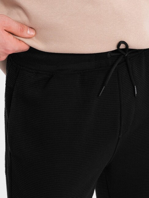 Ombre V1 ανδρικό jogger παντελόνι φόρμας, μαύρο