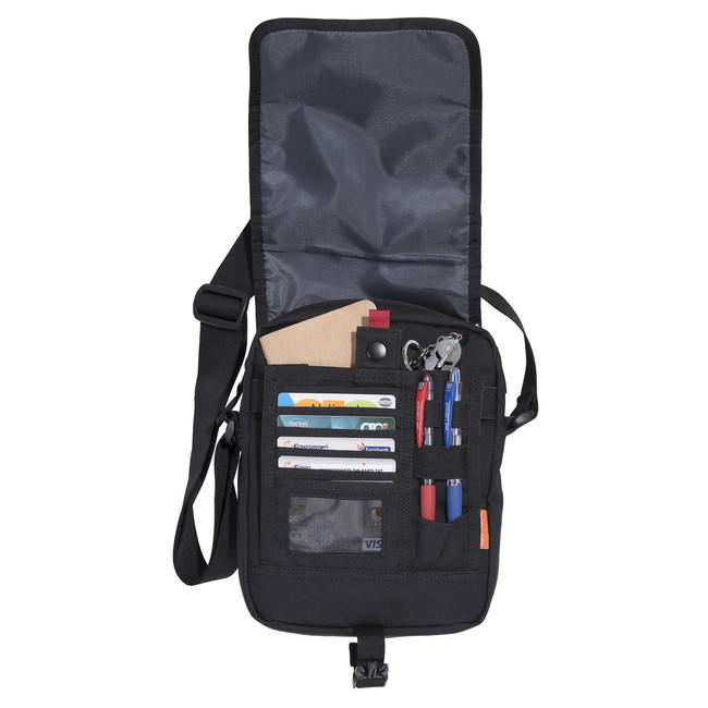 Pentagon Messenger Shoulder Bag, Black