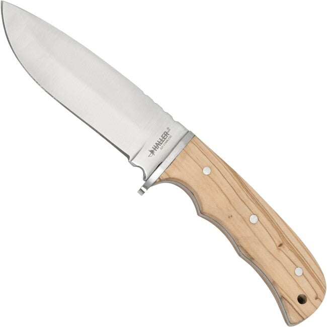 Haller Fixed Blade Knife, Olive Wood