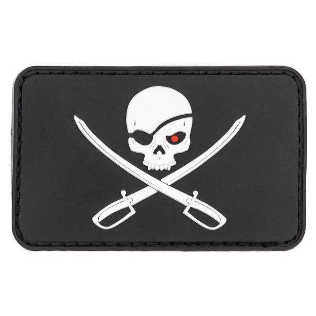 MFH 3D Patch Skull with Sword, Black