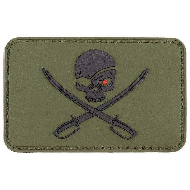 MFH 3D Skull with Sword Velcro Patch, Olive