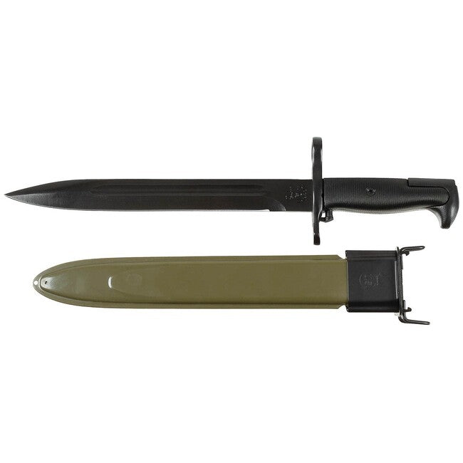 MFH American M1 Bayonet, Plastic Handle, Sheath, Black