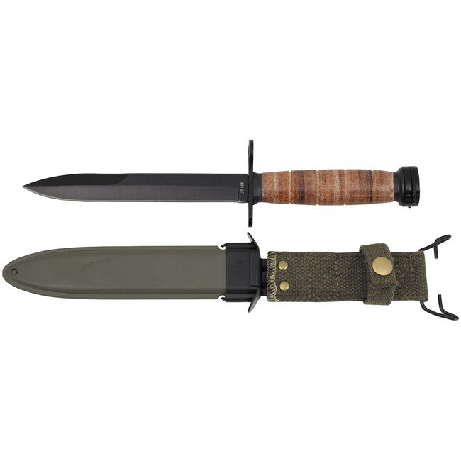 MFH American Bayonet M4, Leather Handle, Plastic Sheath M8