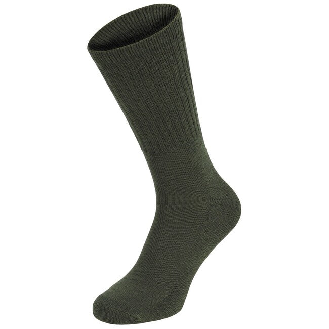 MFH Military Socks, Olive Green, Mid-Calf, 3 Pack