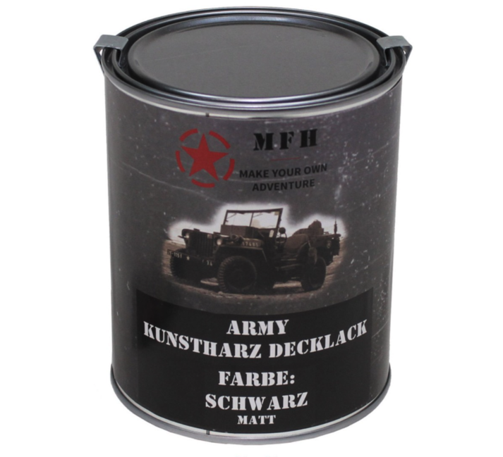 MFH Army Paint, Black Matte, 1 Liter
