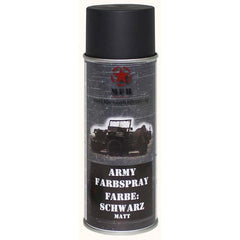 MFH Army Σπρέι ματ, μαύρο
