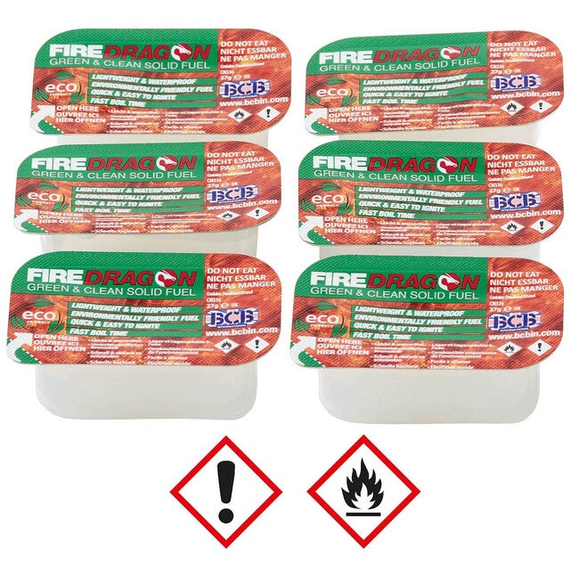 MFH Firedragon Gel Fuel Tablets Pack of 6 27 g, 162g