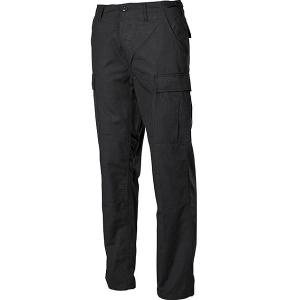 MFH BDU Rip-Stop Men's Pants, Black