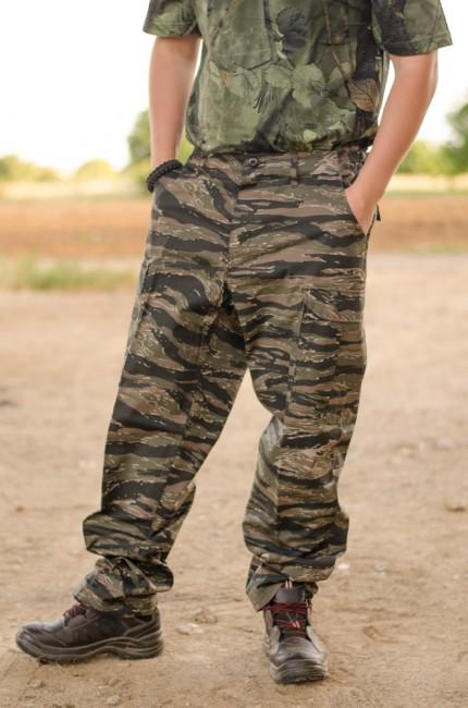 MFH BDU Rip-Stop Men's Pants, Tiger Stripe