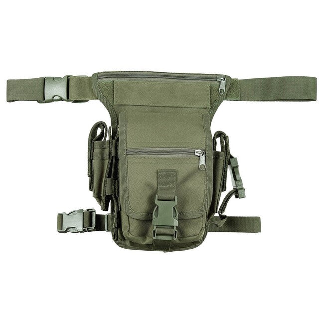 MFH Leg Bag, Olive Green, Leg and Belt Attachment
