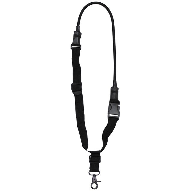MFH Bungee Single Point Weapon Sling with Carabiner, Black