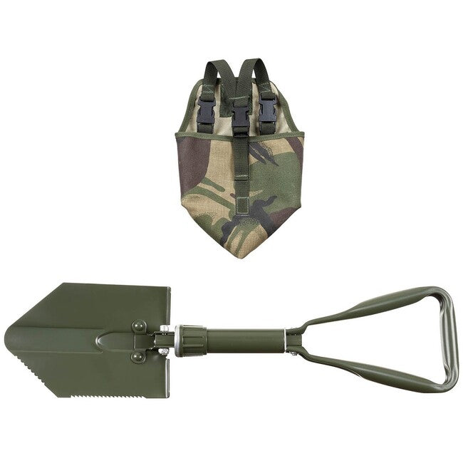 MFH BW Folding Shovel, 3-Piece, OD Green, with Used Case