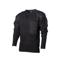 MFH BW Sweater with Chest Pocket, Black