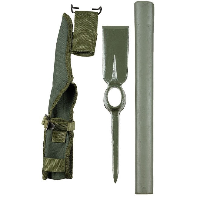 MFH Wooden Handle Axe with Cover, OD Green