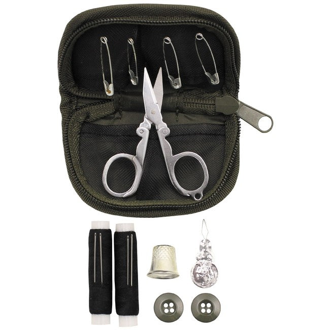 MFH Sewing Kit with Case, Olive