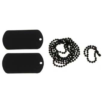 MFH Dog-Tags with Chain, Black
