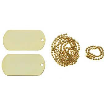 MFH Dog-Tags Gold with Chain