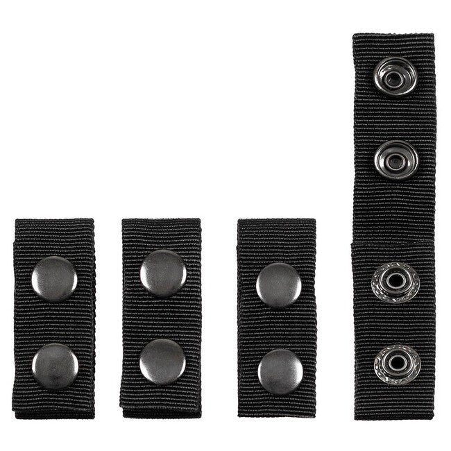MFH Keepers Belt, Nylon with 2 Snaps, 4 Pack, Black