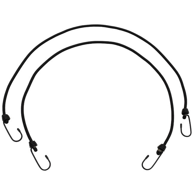 MFH Expander, 75 cm, with hooks, 6 mm, black, 2-pack