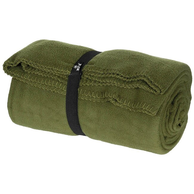 MFH Fleece Blanket, Olive, approx. 200 x 150 cm