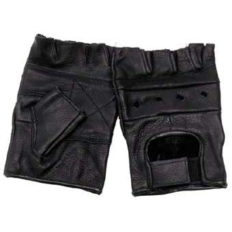 MFH Half Fingerless Gloves, Black