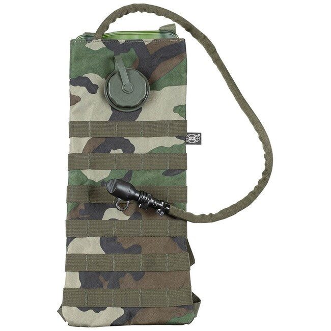 MFH Hydration Bladder with TPU Tube MOLLE, 2.5L, Woodland
