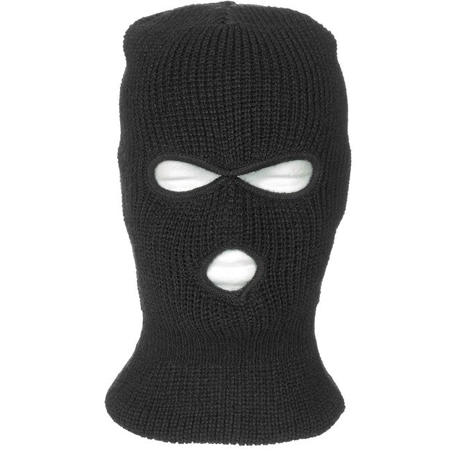 MFH Balaclava, 3 Holes, Acrylic, Black