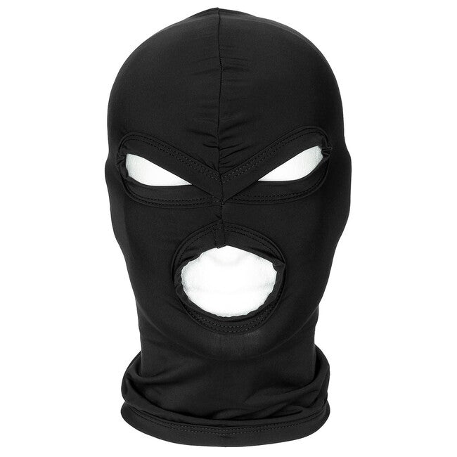 MFH Balaclava, 3 Holes, Thin, Black